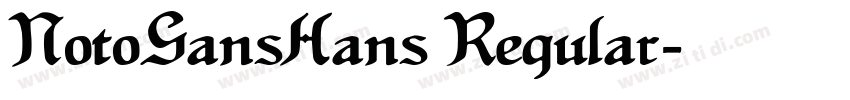 NotoSansHans Reqular字体转换